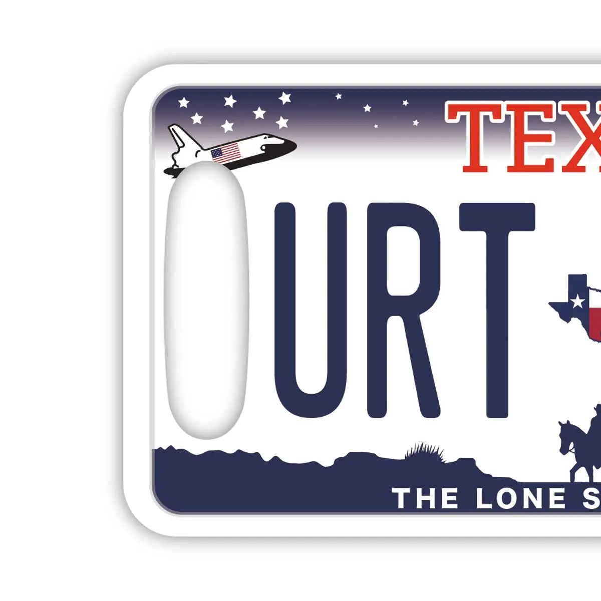 [Targhetta per bagagli] Texas / Targhetta identificativa per bagagli con targa americana originale, elegante e anti-smarrimento