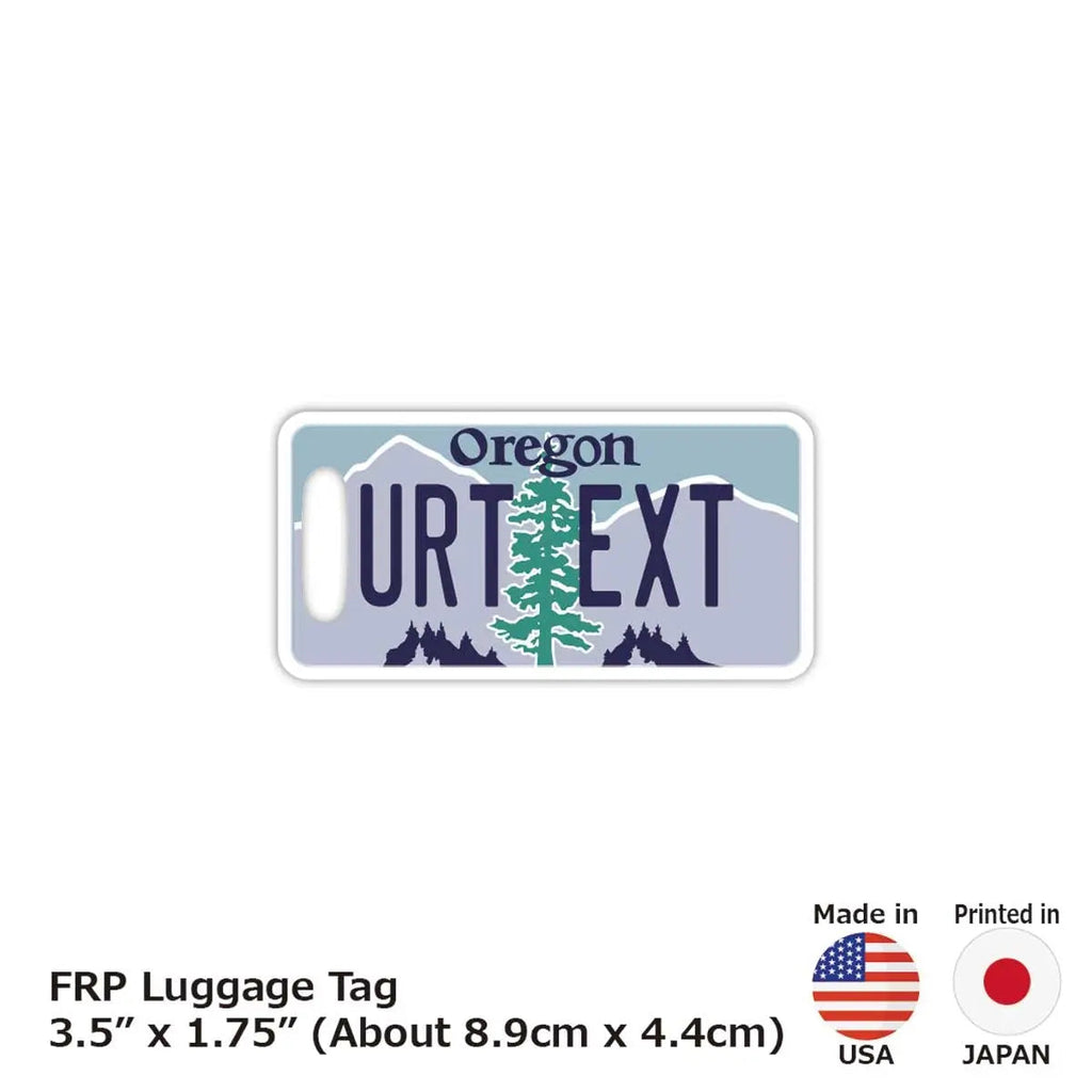 [Etichetta per bagaglio] Oregon/Originale targa americana a forma di targa, elegante, tag anti-smarrimento