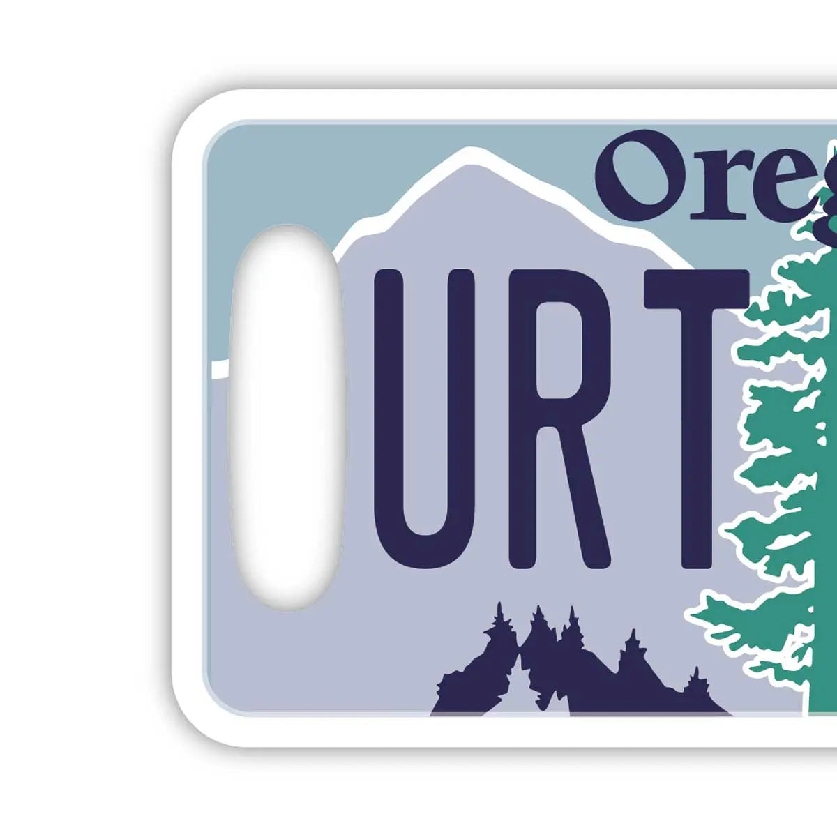 [Etichetta per bagaglio] Oregon/Originale targa americana a forma di targa, elegante, tag anti-smarrimento