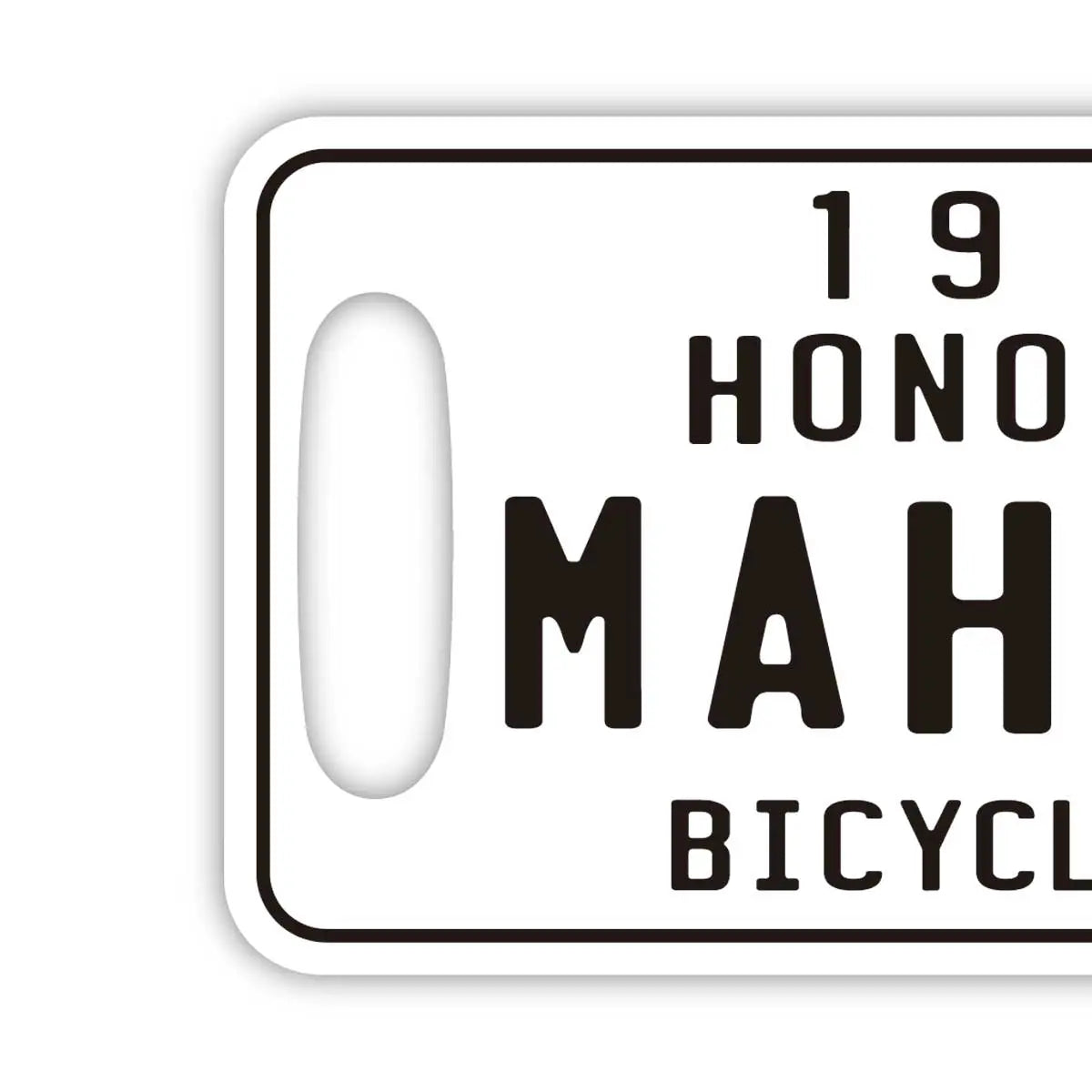 [Targhetta per bagagli] Stile targhetta da bicicletta hawaiana - Bianca / Originale a forma di targa americana - Elegante - Targhetta per prevenzione smarrimento