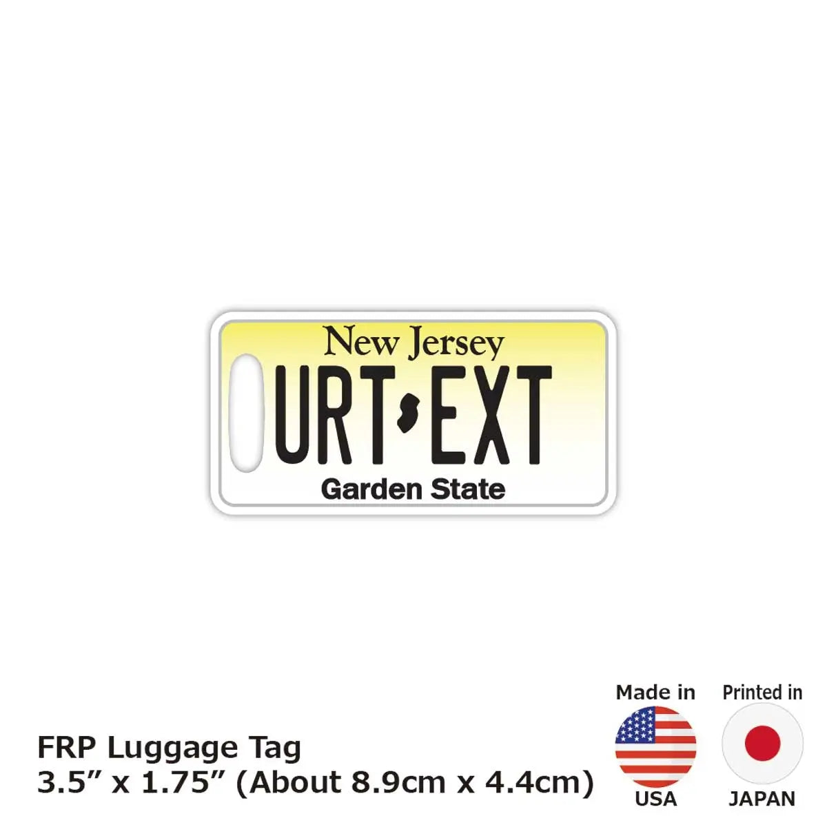 [Etichetta per bagaglio] New Jersey/Originale a forma di targa americana, elegante, per evitare smarrimenti