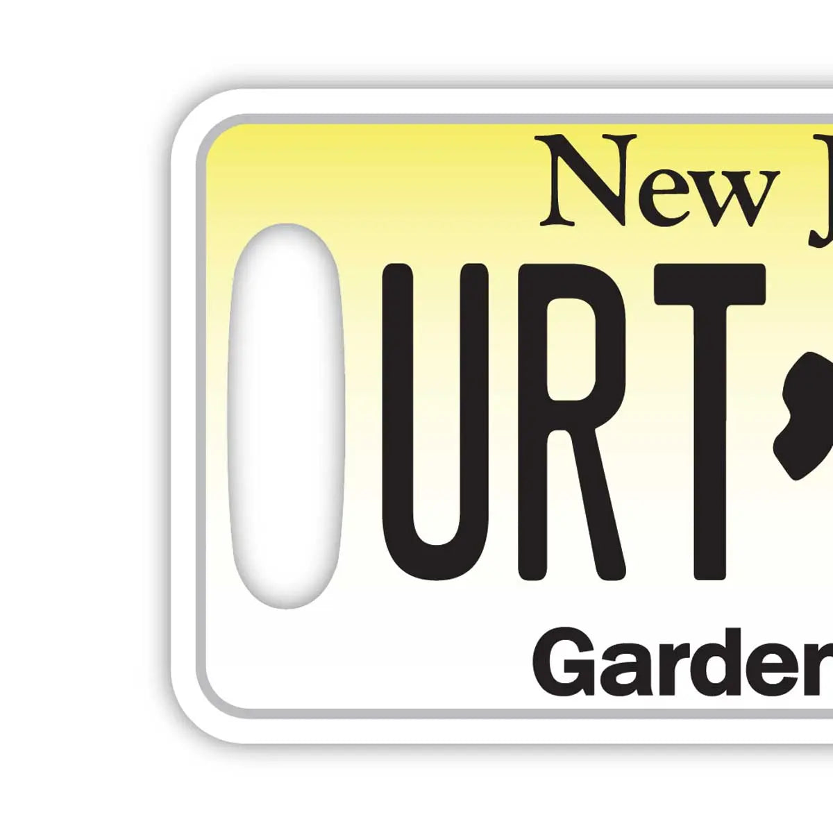 [Etichetta per bagaglio] New Jersey/Originale a forma di targa americana, elegante, per evitare smarrimenti