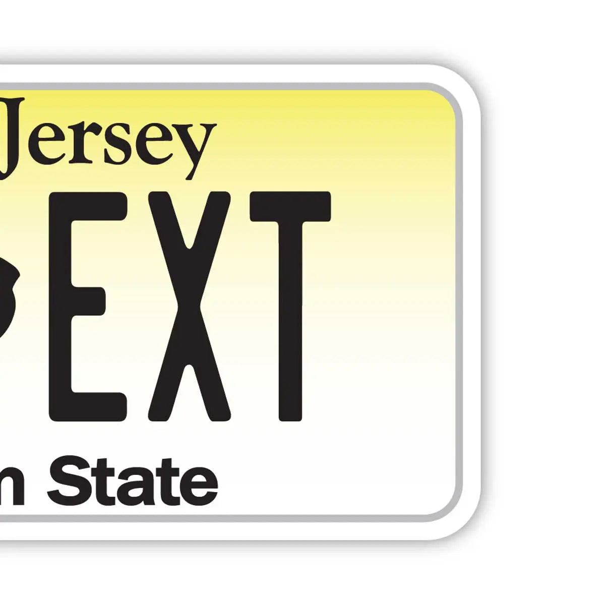 [Etichetta per bagaglio] New Jersey/Originale a forma di targa americana, elegante, per evitare smarrimenti