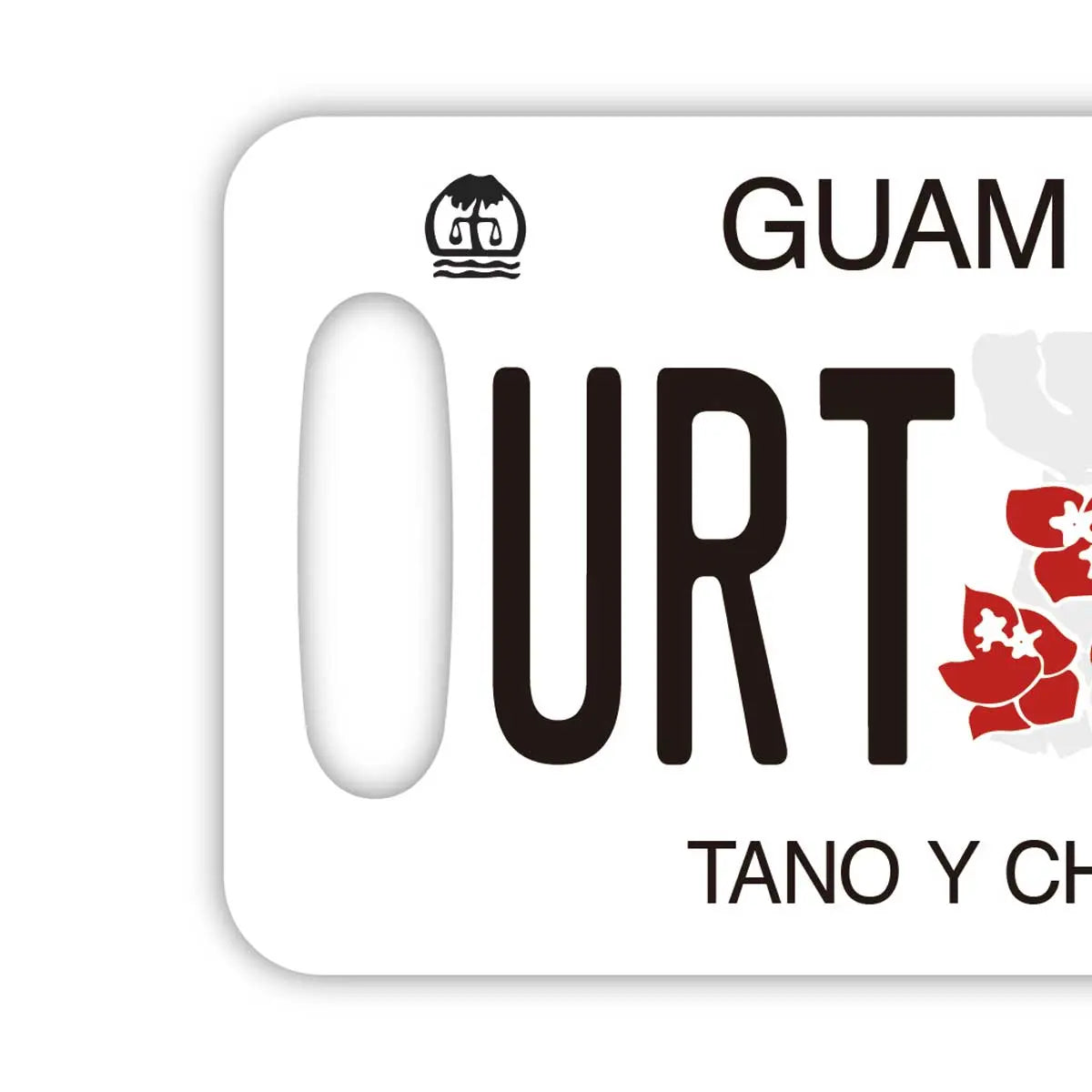 [Etichetta per bagaglio] Guam Ibisco / Design originale targa americana - Elegante - Targhetta smarrimento bagaglio