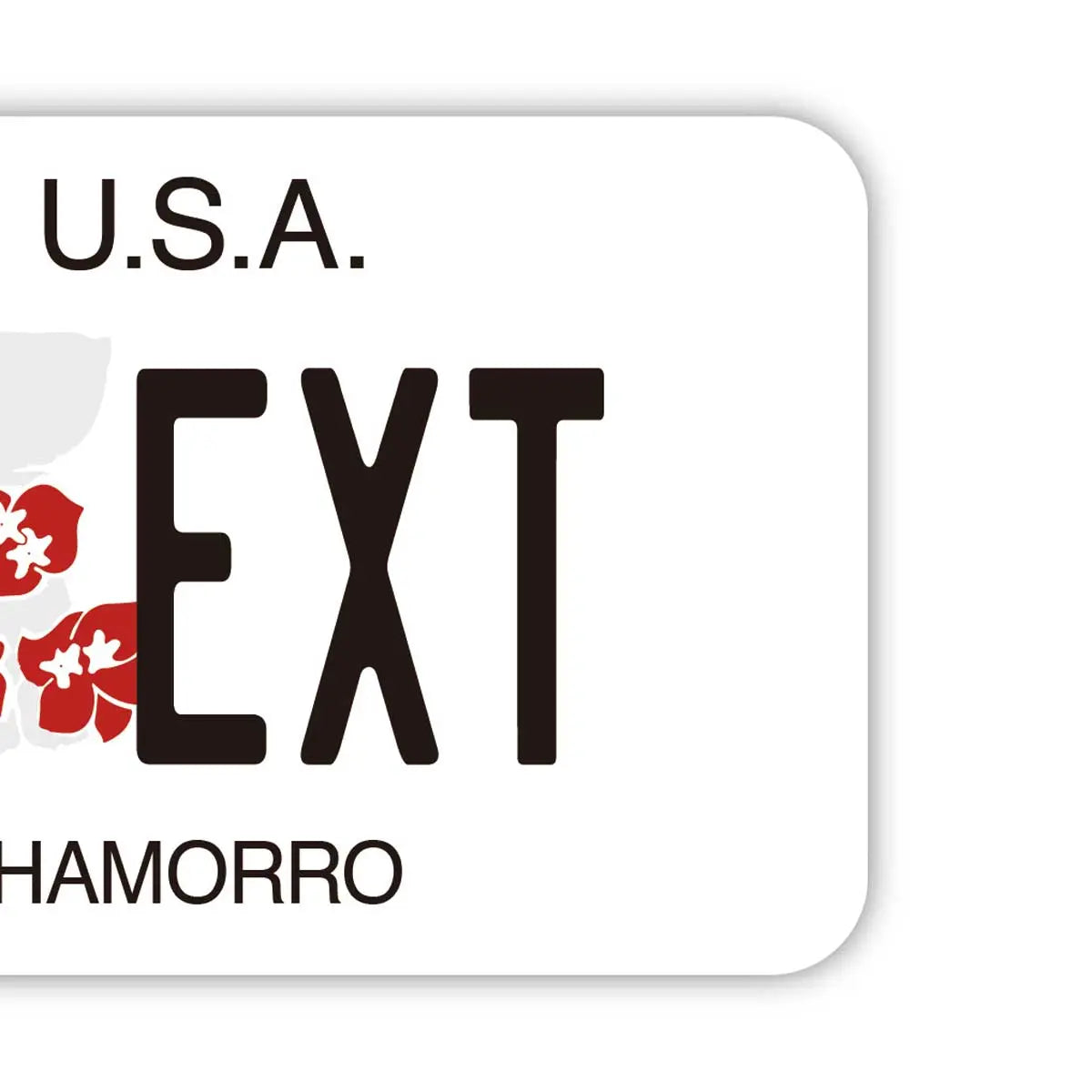 [Etichetta per bagaglio] Guam Ibisco / Design originale targa americana - Elegante - Targhetta smarrimento bagaglio