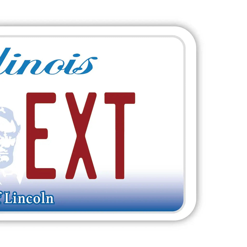 【Etichetta per bagaglio】Illinois/Originale targa americana・Elegante・Etichetta anti-smarrimento
