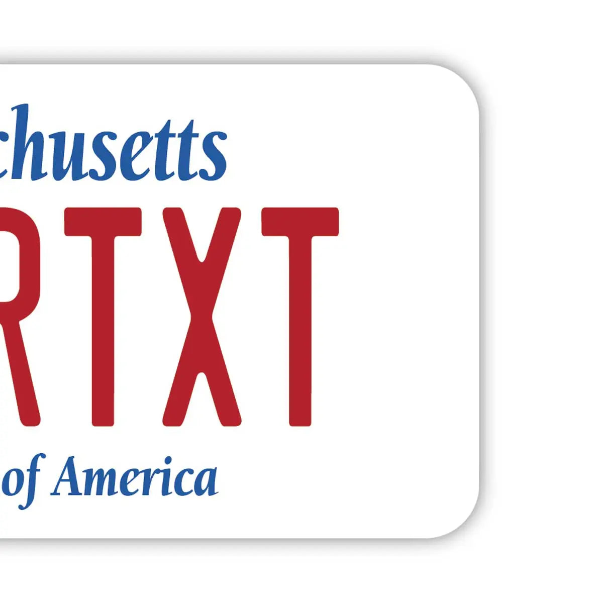 [Targhetta per bagagli] Massachusetts/Originale targa americana, elegante, per evitare smarrimento