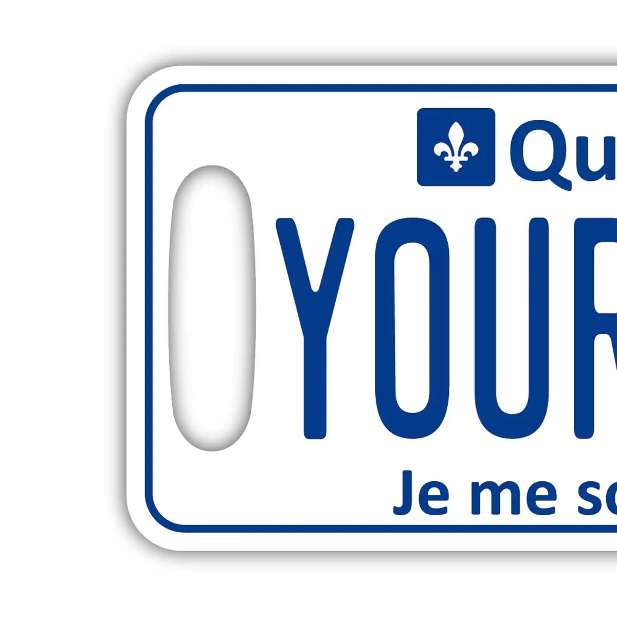 [Etichetta per bagagli] Québec/Originale targa canadese a forma di targa, elegante, con etichetta antifurto