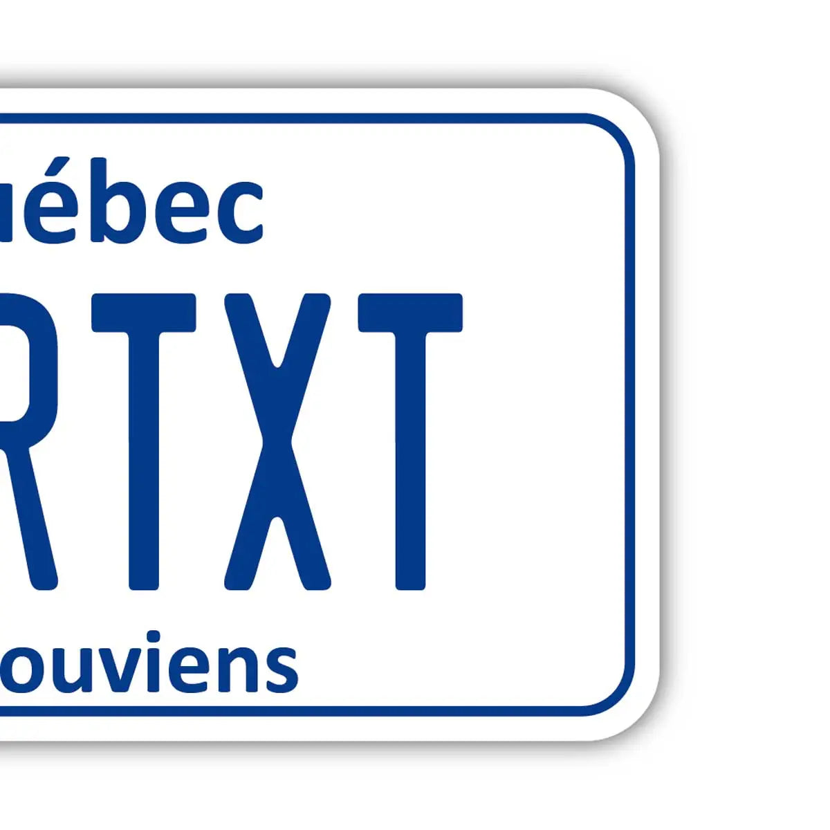 [Etichetta per bagagli] Québec/Originale targa canadese a forma di targa, elegante, con etichetta antifurto