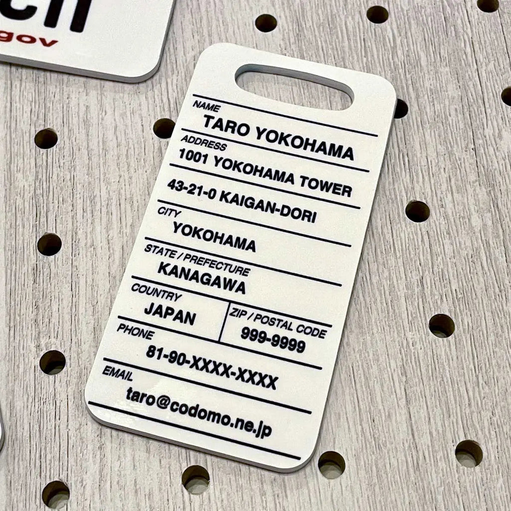 【ラゲッジタグ】カラー・グレー/オリジナルアメリカナンバープレート型・おしゃれ ・紛失防止タグ