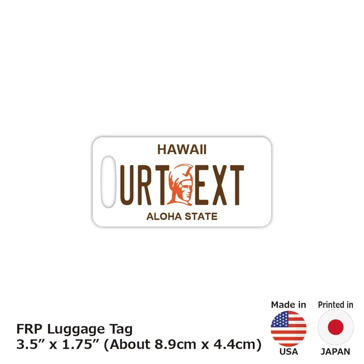【Etichetta per bagagli】Re Kamehameha delle Hawaii/Targhetta originale americana・Elegante・Etichetta antifurto
