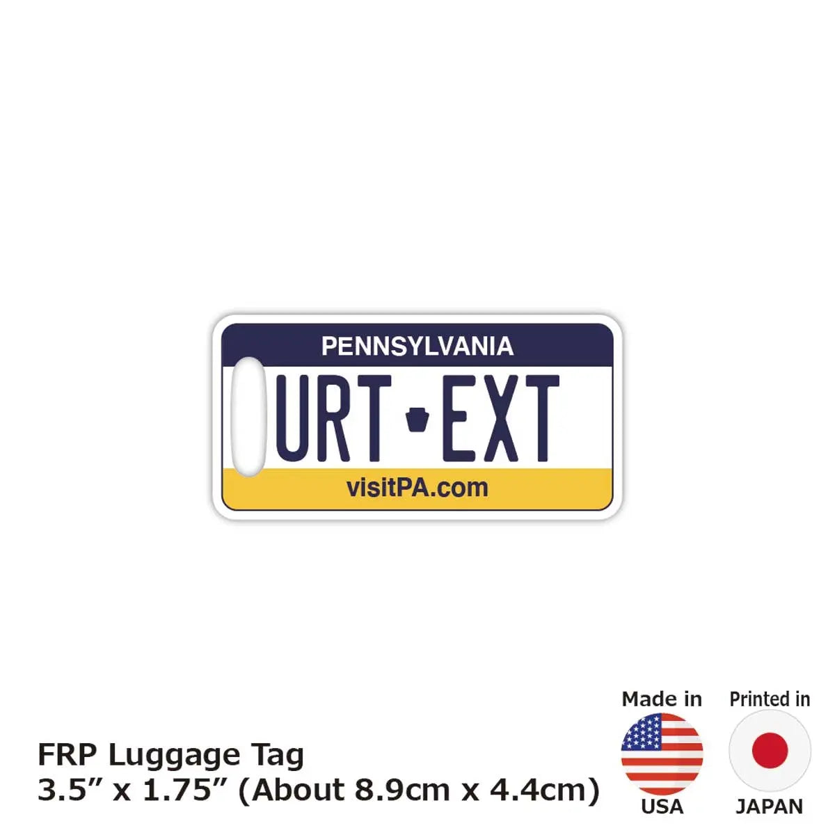 【Targhetta per bagaglio】Pennsylvania / Targa originale americana a forma di targa automobilistica・Elegante・Targhetta anti-smarrimento