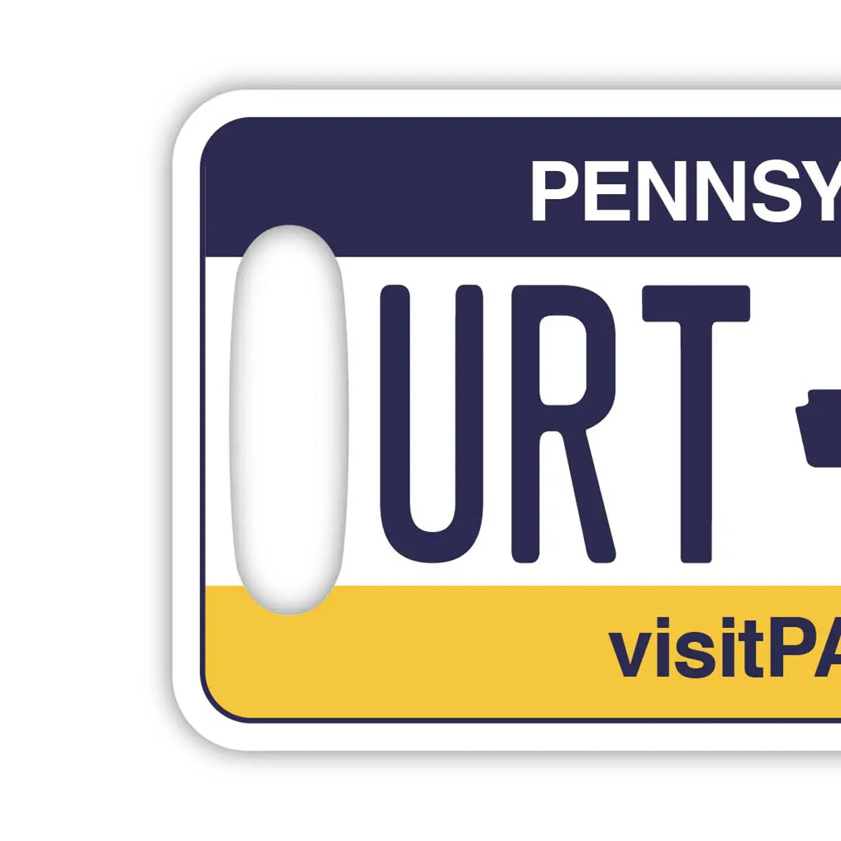 【Targhetta per bagaglio】Pennsylvania / Targa originale americana a forma di targa automobilistica・Elegante・Targhetta anti-smarrimento