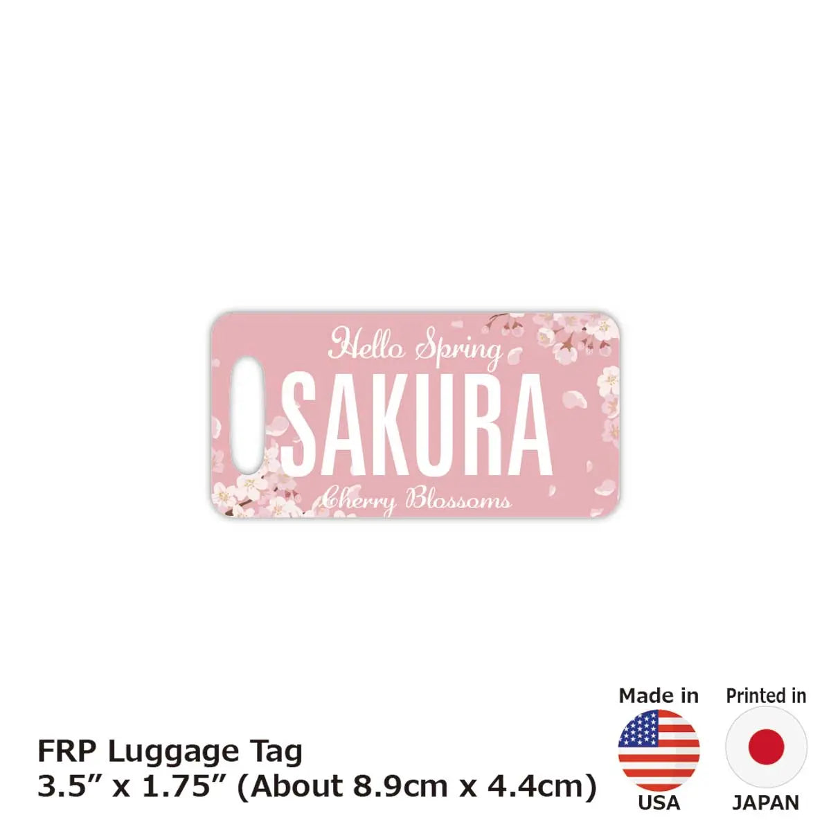 【Etichetta per bagaglio】SAKURA/Design originale targhetta americana・Elegante・Etichetta antifurto