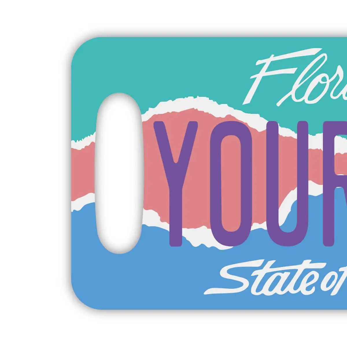[Etichetta per bagaglio] Florida Art/Originale targa americana a forma di targhetta, elegante, anti-smarrimento