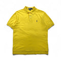 Polo by Ralph Lauren Polo anni '90, taglia L, giallo, cotone piqué, ricamo small pony