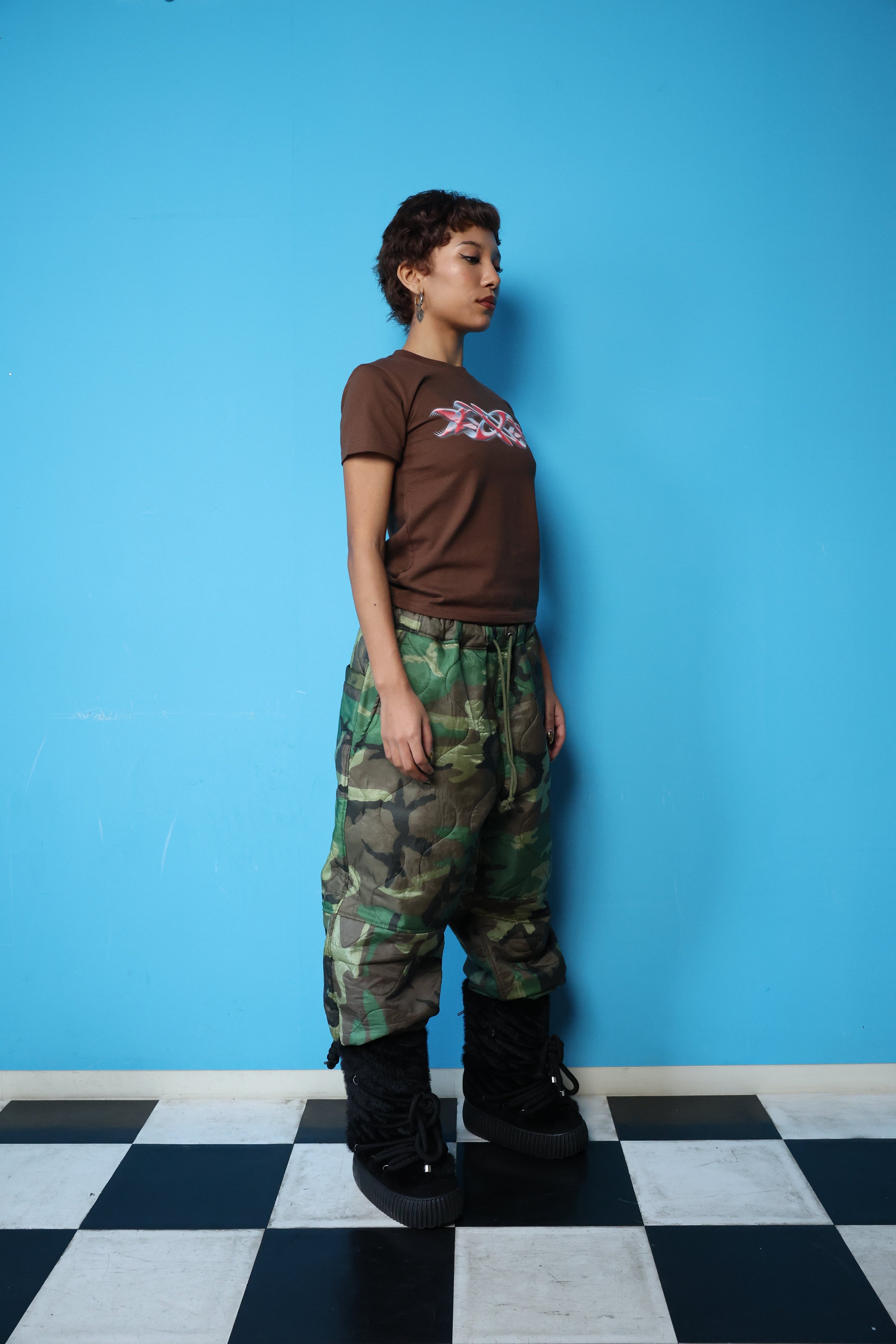 T-SHIRT TRIPLO 036 DA DONNA (MARRONE)