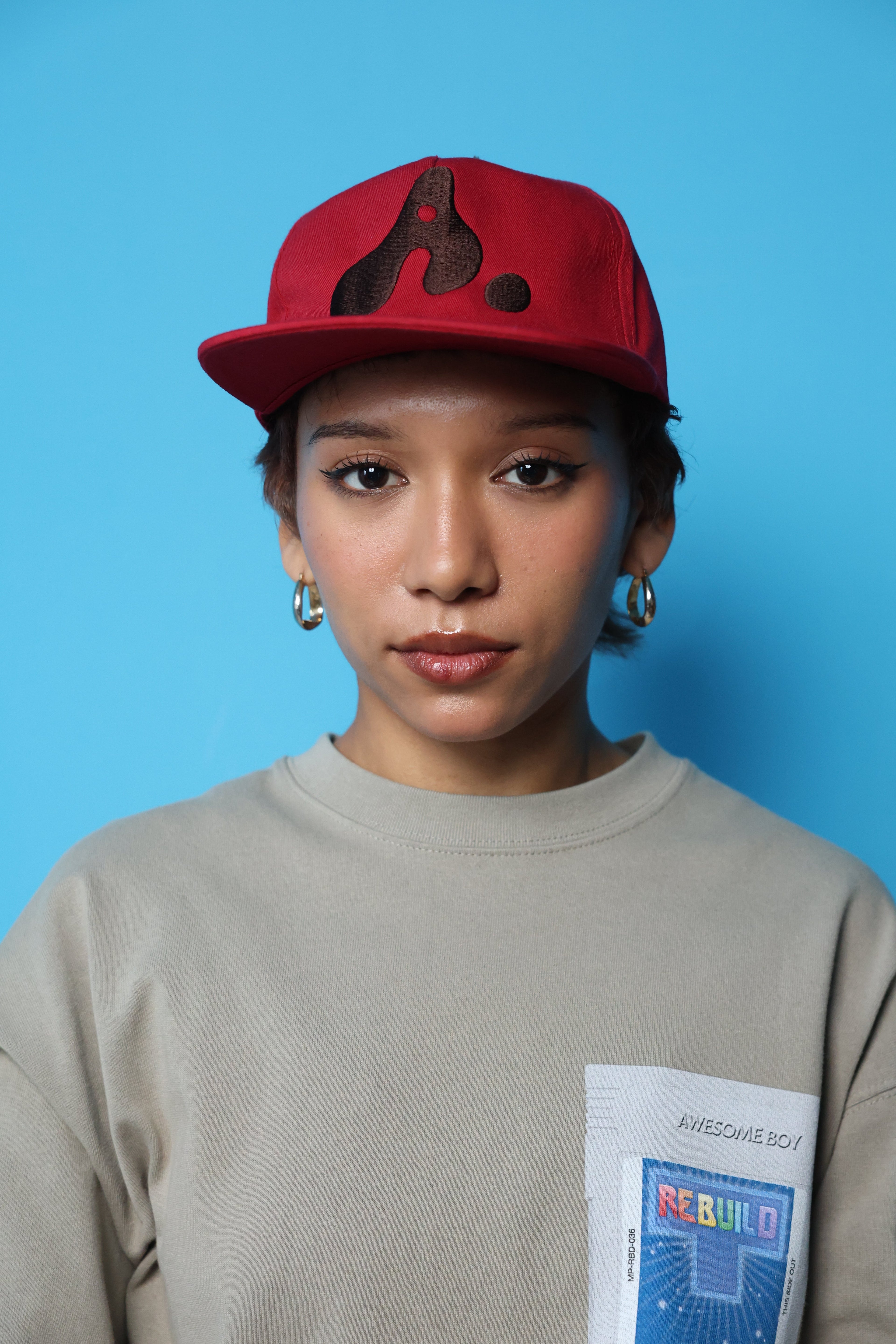 CAPPELLINO B.B CON LOGO (BORDEAUX, ROSSO)