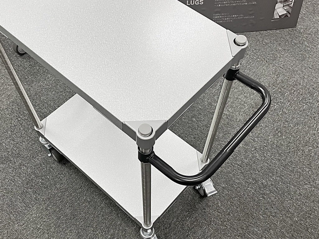 PROFACE Carrello in lamiera Galvalume con protezione, 35x60, 2 ripiani, pali da 900 mm, con maniglia