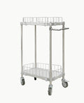 PROFACE Carrello in lamiera Galvalume con protezione, 35x60, 2 ripiani, pali da 900 mm, con maniglia