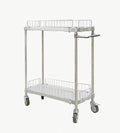 PROFACE Carrello in lamiera Galvalume con protezione perimetrale 35x90 2 ripiani Pali 1200 con maniglie