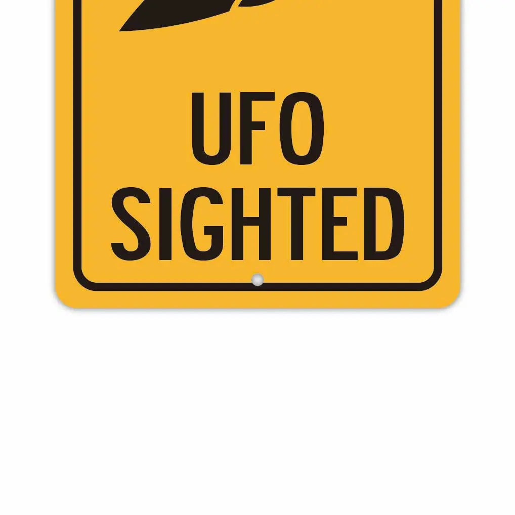 【Targhetta rettangolare】Attenzione! Apparizioni UFO/Targhetta originale americana (circa 20x30cm)