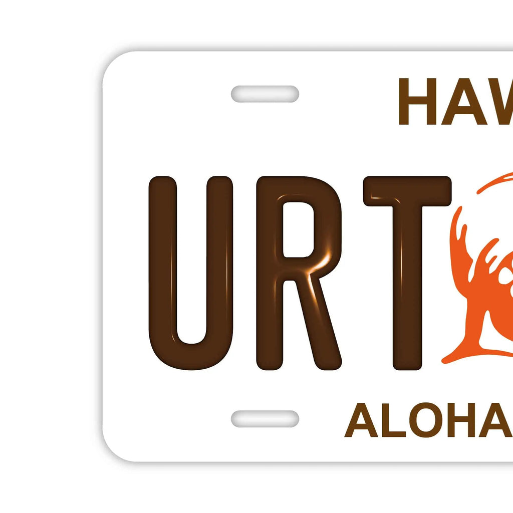 Targa personalizzata a forma di targa automobilistica [Grande, per auto USA] Hawaii - Re Kamehameha / Targa originale americana goffrata, targa decorativa