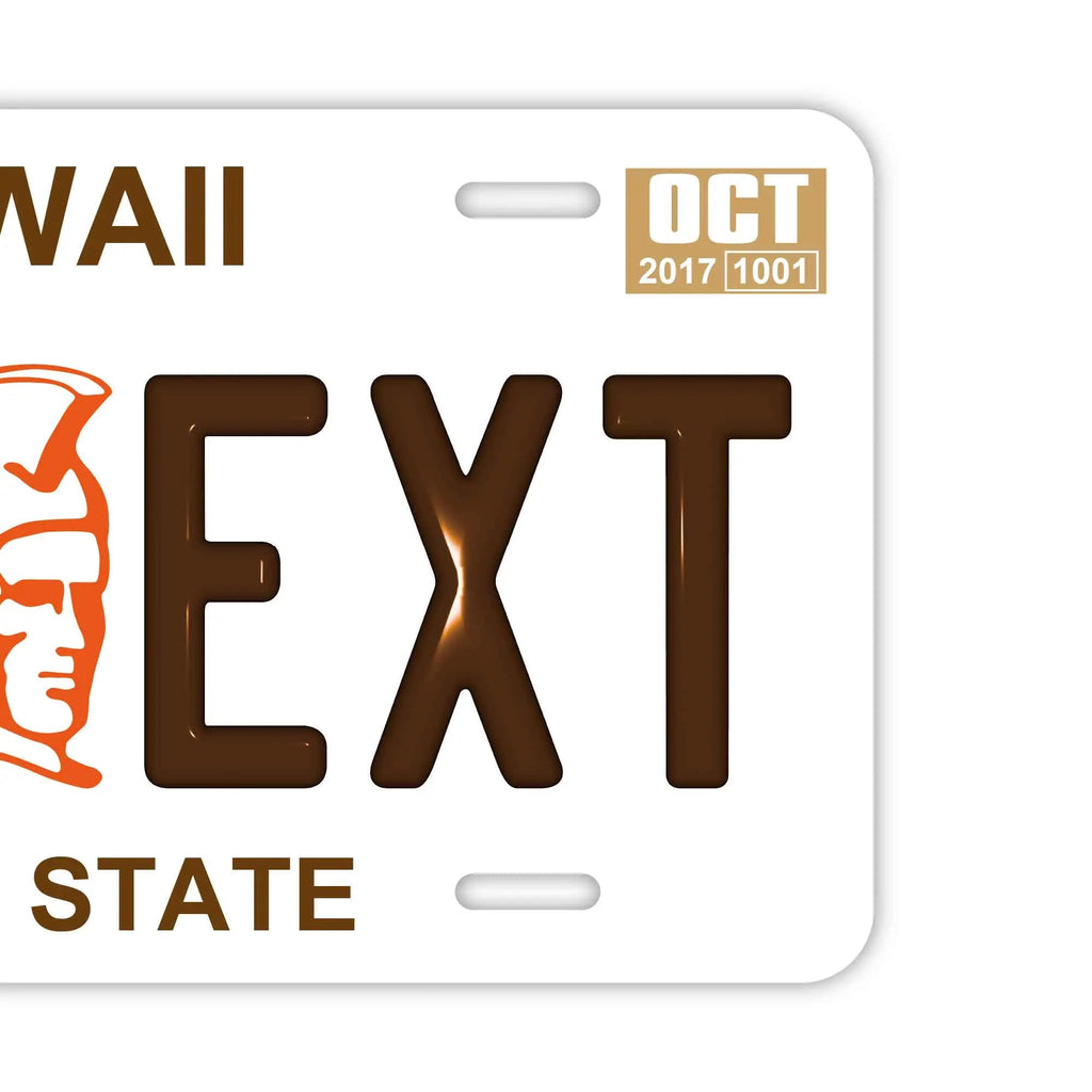 Targa personalizzata a forma di targa automobilistica [Grande, per auto USA] Hawaii - Re Kamehameha / Targa originale americana goffrata, targa decorativa