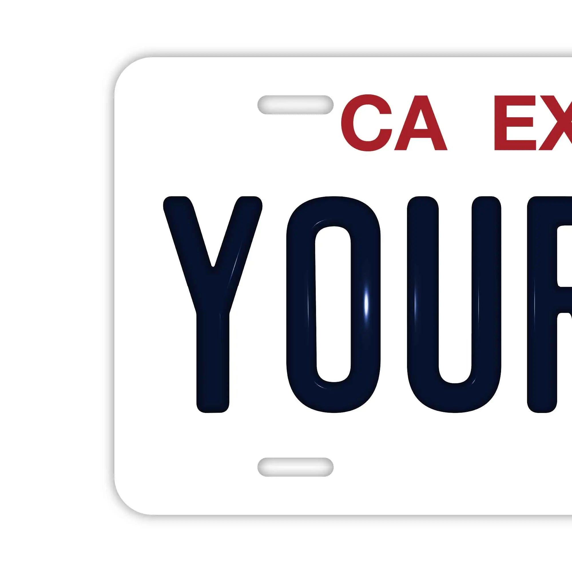 Targa personalizzata a forma di targa automobilistica [Grande - per auto USA] California (veicolo governativo)/Targa originale americana in rilievo, targa decorativa