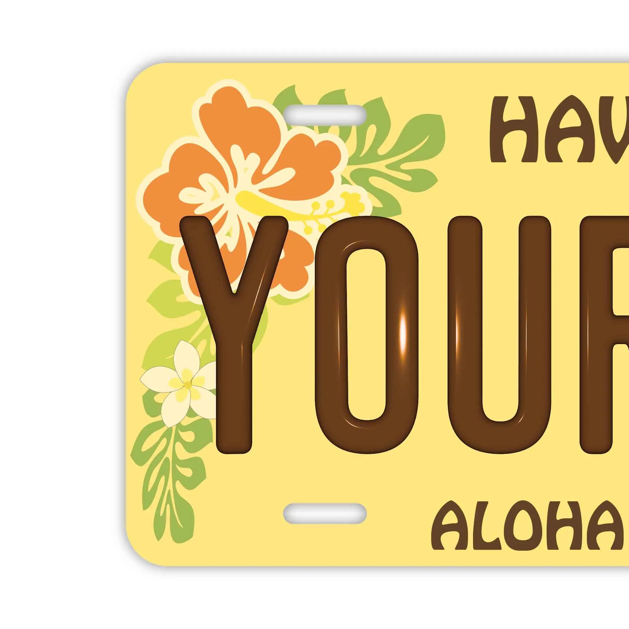 Targa personalizzata per auto USA (grande) - Hawaii Hula Girl / Targa americana originale in rilievo - Targa decorativa
