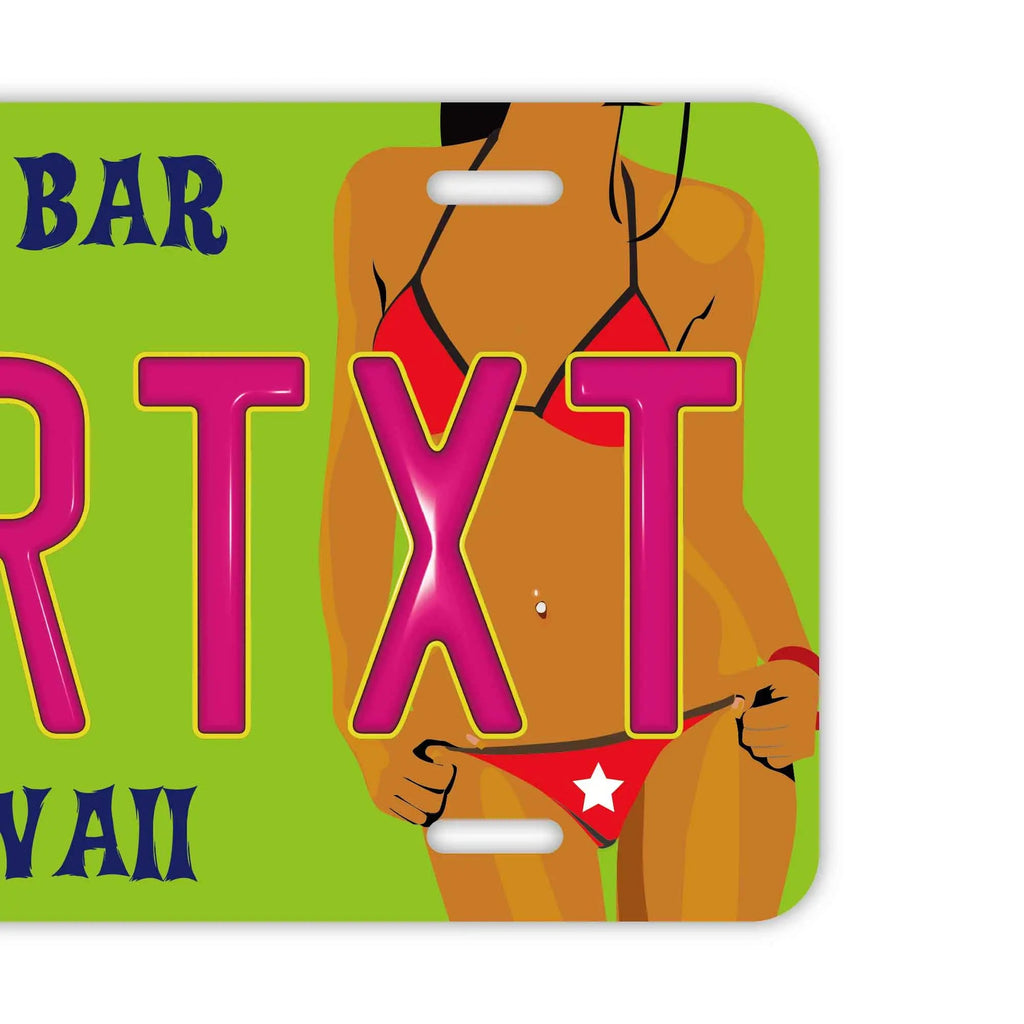 Targa personalizzata [Grande, per auto USA] Hawaii Tiki Bar / Targa americana originale in rilievo, insegna decorativa