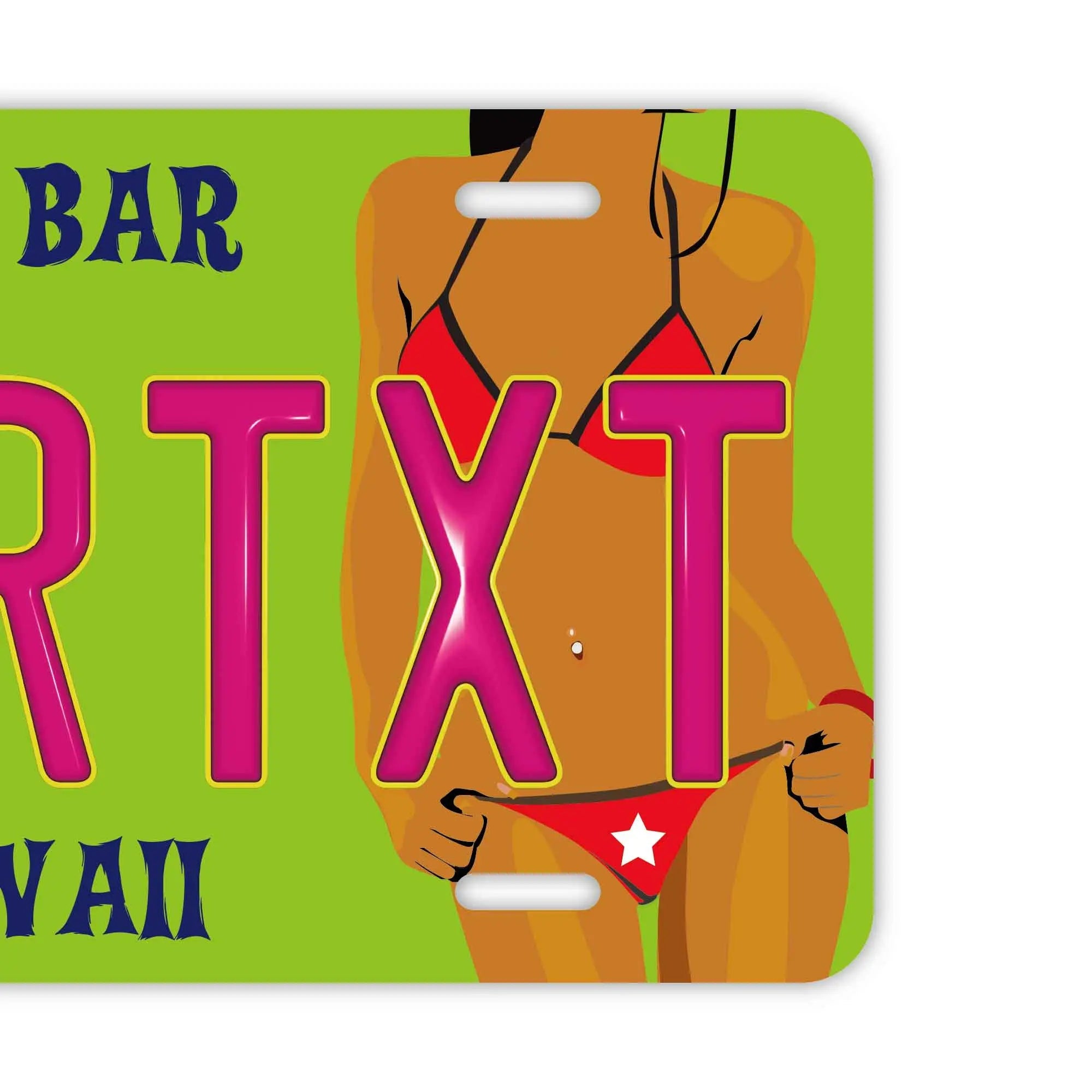 Targa personalizzata [Grande, per auto USA] Hawaii Tiki Bar / Targa americana originale in rilievo, insegna decorativa