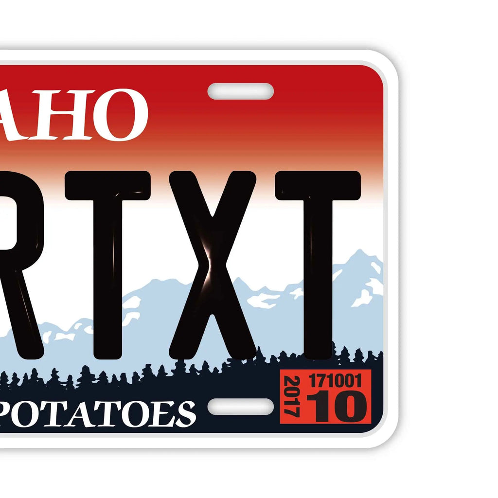 Targa personalizzata [Grande, per auto USA] Idaho/Targa originale americana in rilievo, elegante insegna