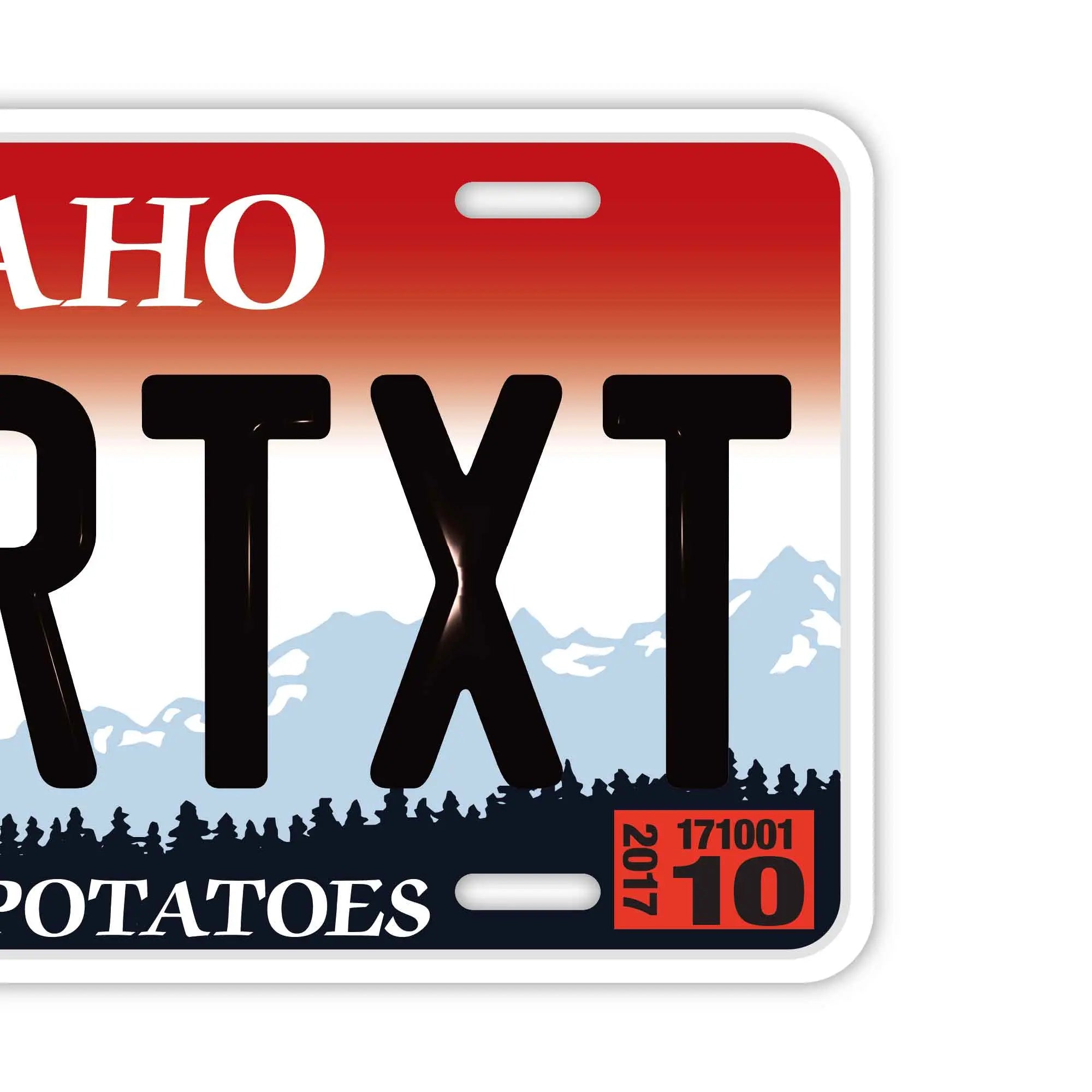 Targa personalizzata [Grande, per auto USA] Idaho/Targa originale americana in rilievo, elegante insegna