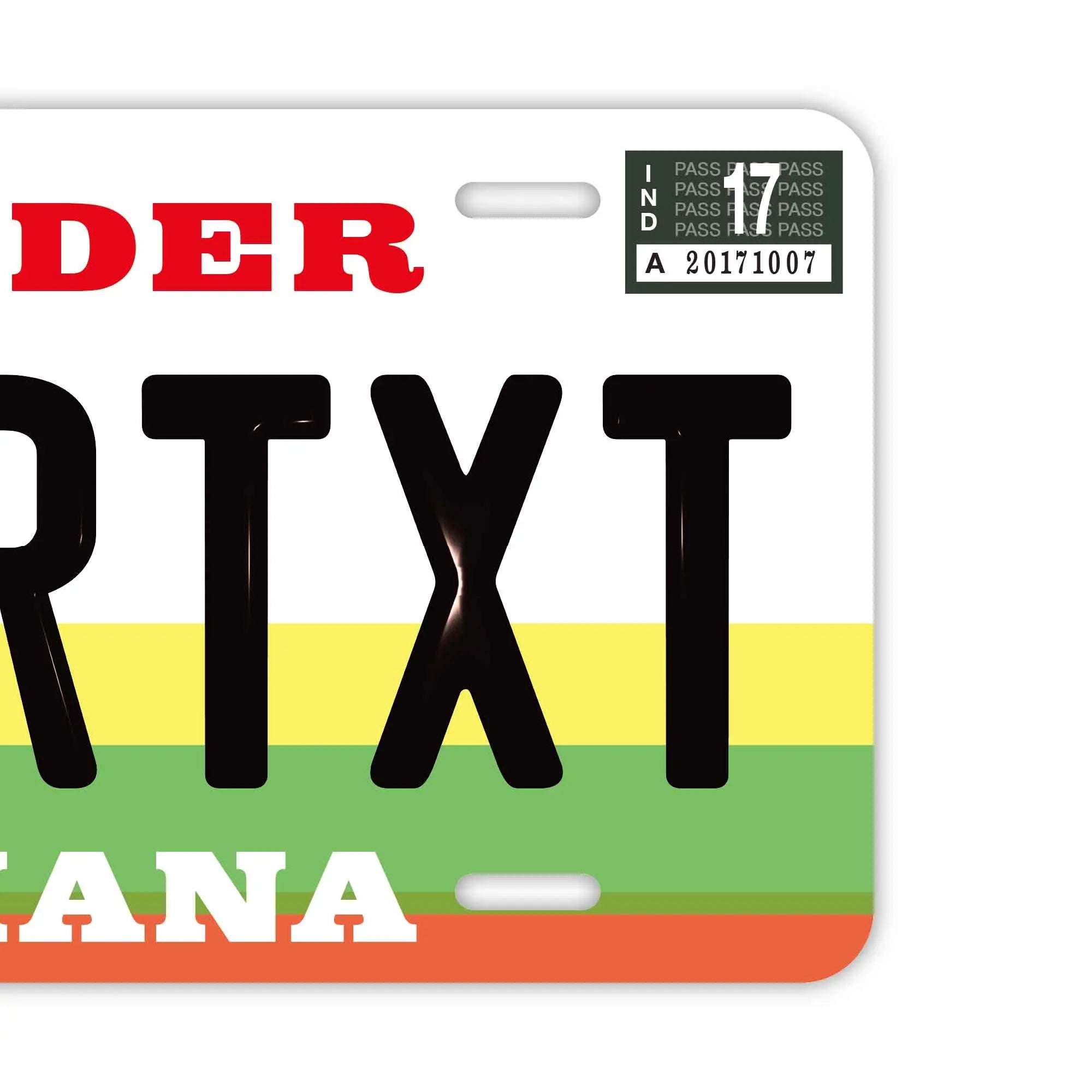 Insegna personalizzata tipo targa [Grande - Per auto USA] Indiana/Targa americana originale in rilievo Targhetta personalizzata di design