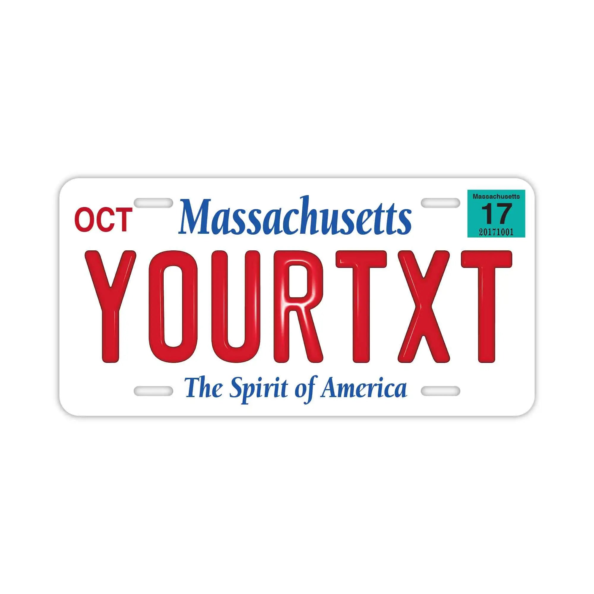 Insegna targa personalizzata [Grande - Per auto USA] Massachusetts/Targa in rilievo originale americana Elegante insegna per indirizzo
