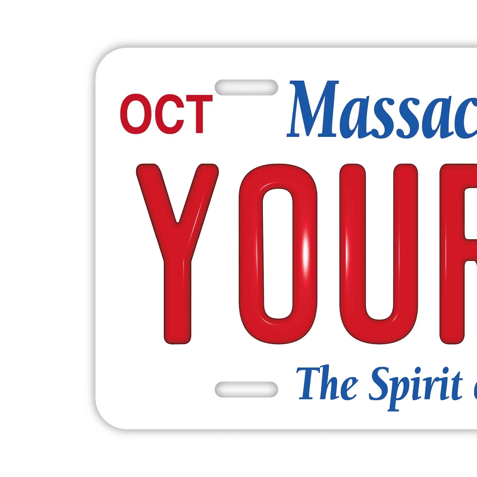 Insegna targa personalizzata [Grande - Per auto USA] Massachusetts/Targa in rilievo originale americana Elegante insegna per indirizzo
