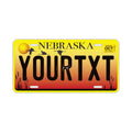 Targhetta decorativa personalizzata a forma di targa automobilistica [Grande - per auto USA] Nebraska/Targa americana originale in rilievo Targhetta personalizzata di design