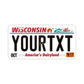 Targa personalizzata a rilievo [Grande, per auto americane] Wisconsin / Targa originale americana a rilievo insegna decorativa