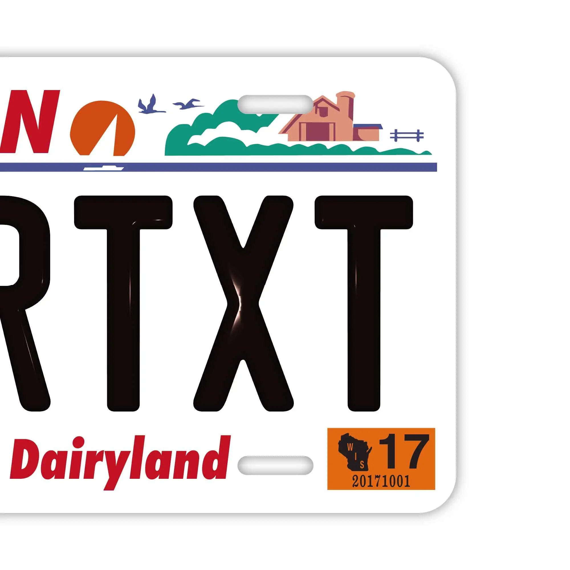 Targa personalizzata a rilievo [Grande, per auto americane] Wisconsin / Targa originale americana a rilievo insegna decorativa