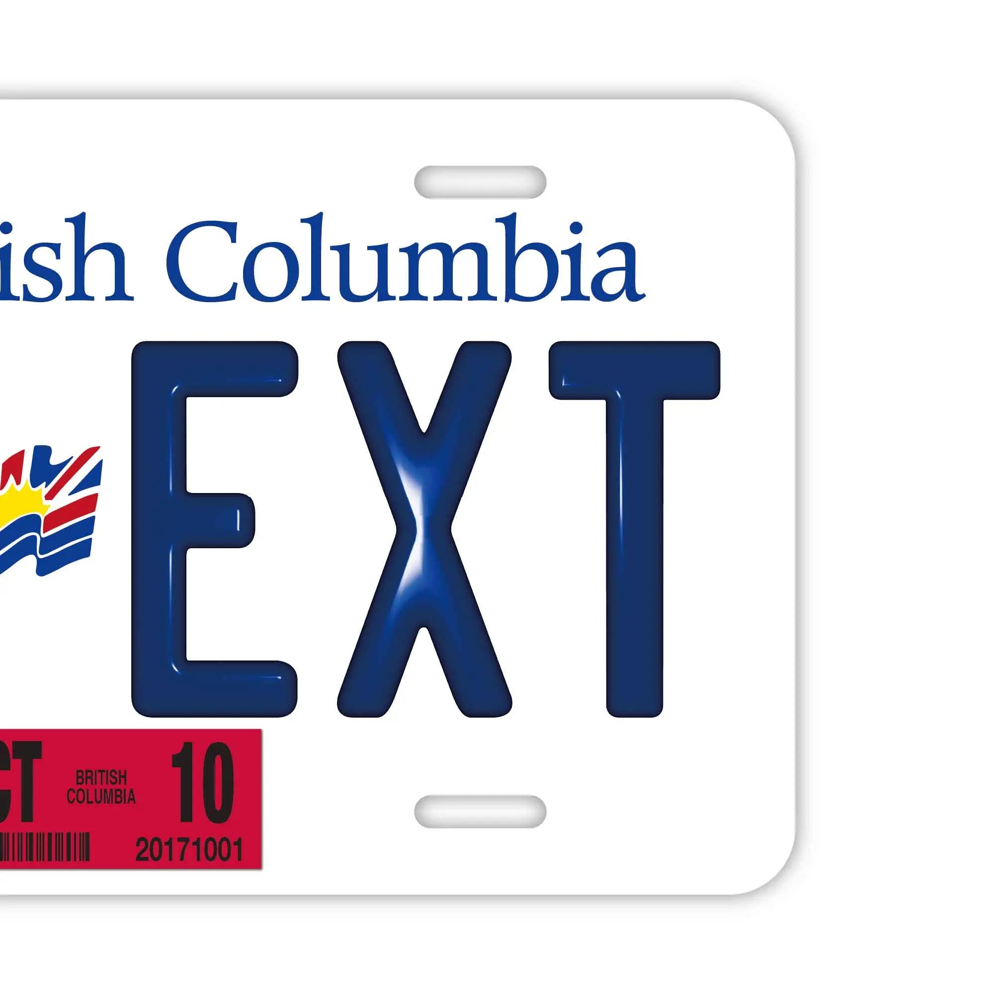 Targa personalizzata (grande, per auto USA) Columbia Britannica/Targa canadese originale in rilievo, insegna decorativa