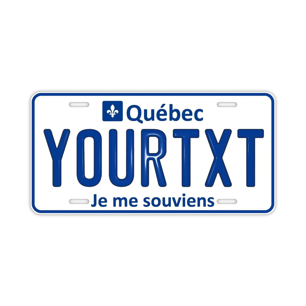 Targa personalizzata [Grande - Per auto USA] Quebec/Targa originale canadese in rilievo per casa