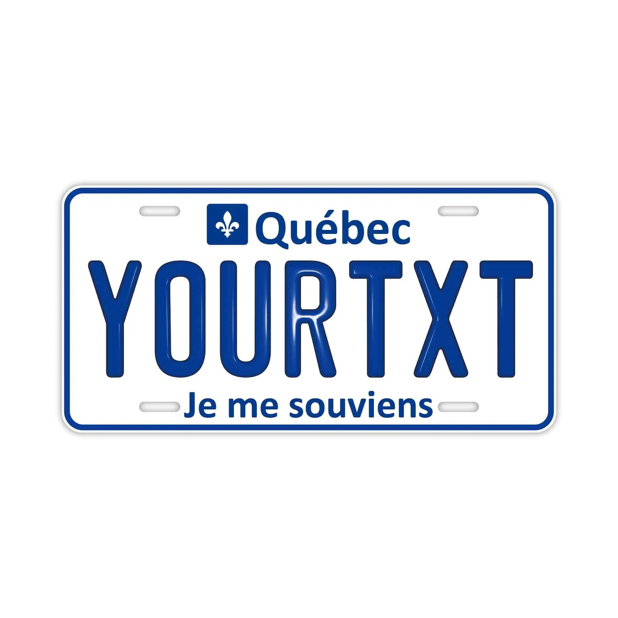 Targa personalizzata [Grande - Per auto USA] Quebec/Targa originale canadese in rilievo per casa