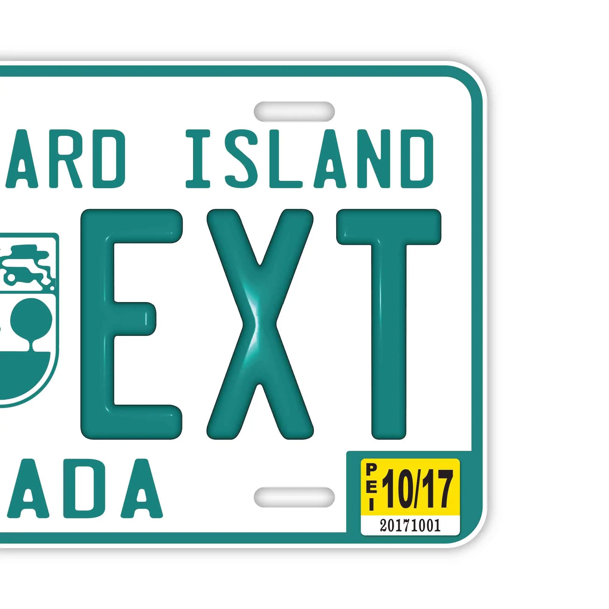 Insegna personalizzata tipo targa [Grande, per auto USA] Prince Edward Island / Targa originale canadese in rilievo, elegante insegna con nome
