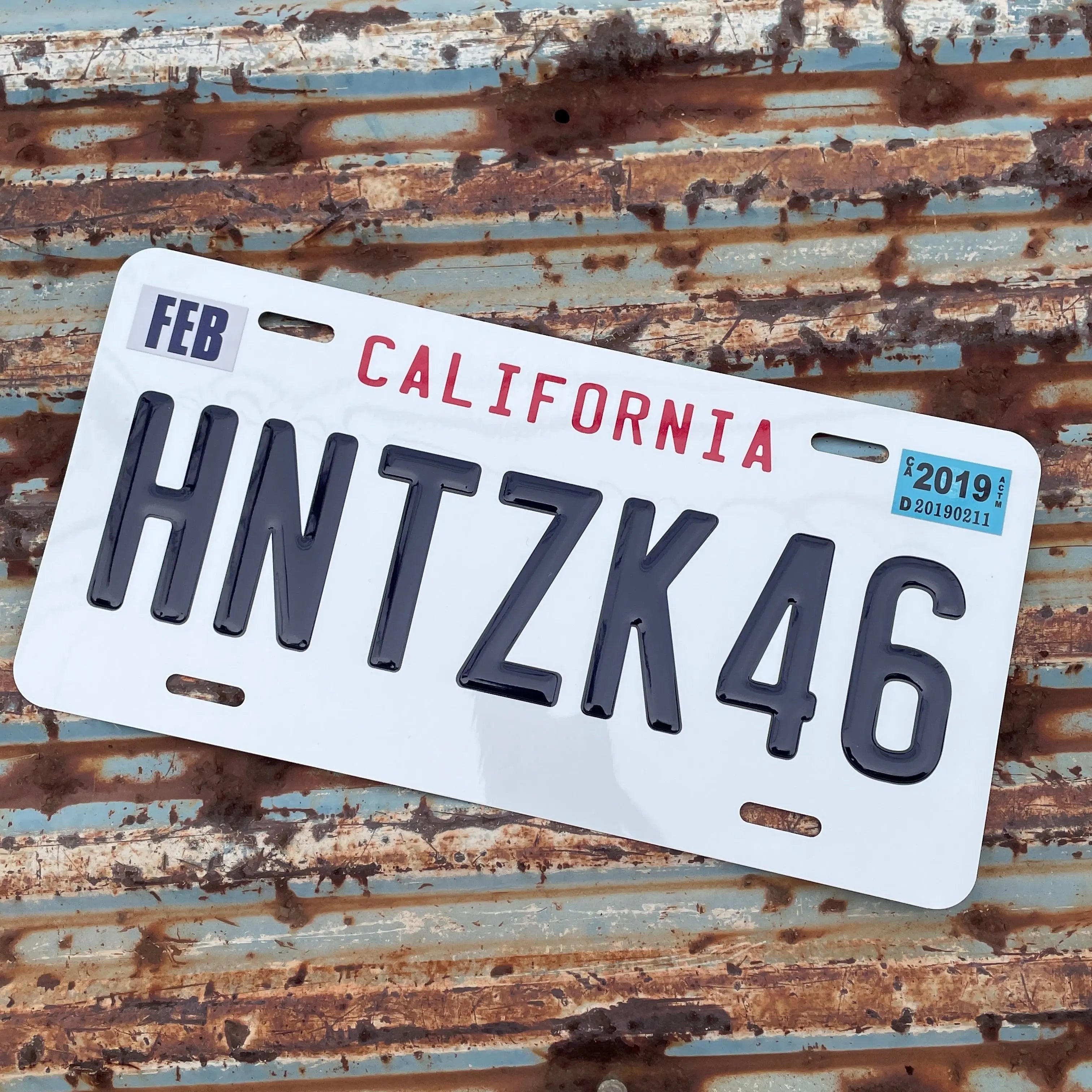 Targa personalizzata - Grande, per auto USA - California anni '90 / Targa originale americana con lettere in rilievo, elegante per insegne e targhette
