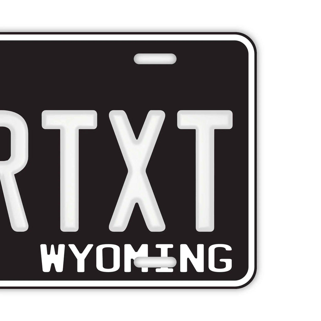 Targa decorativa personalizzata [Grande - Per auto USA] Wyoming 56/Targa americana originale in rilievo Targhetta personalizzata