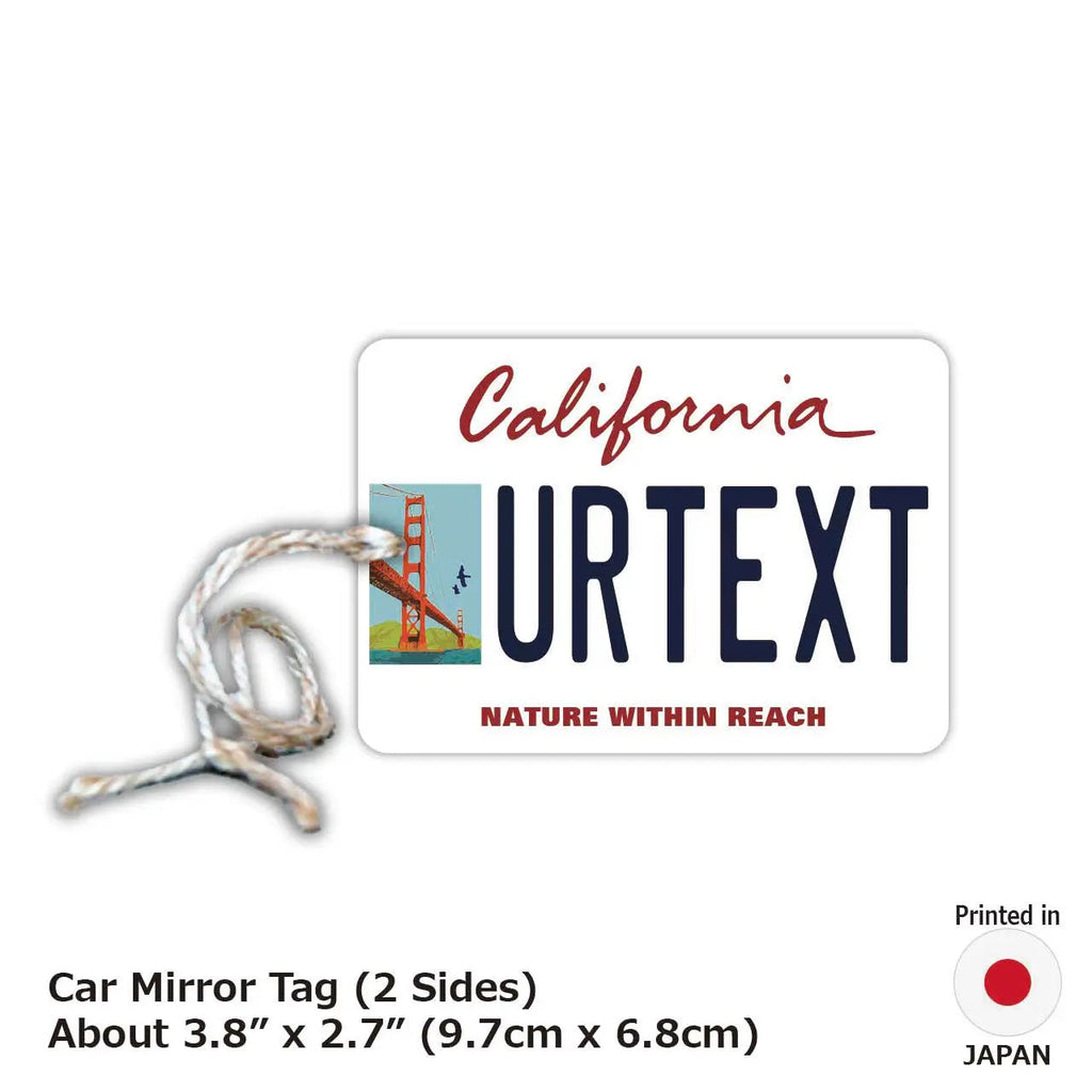 [Etichetta specchietto] California - San Francisco Ver. / Deodorante per auto originale a forma di targa americana