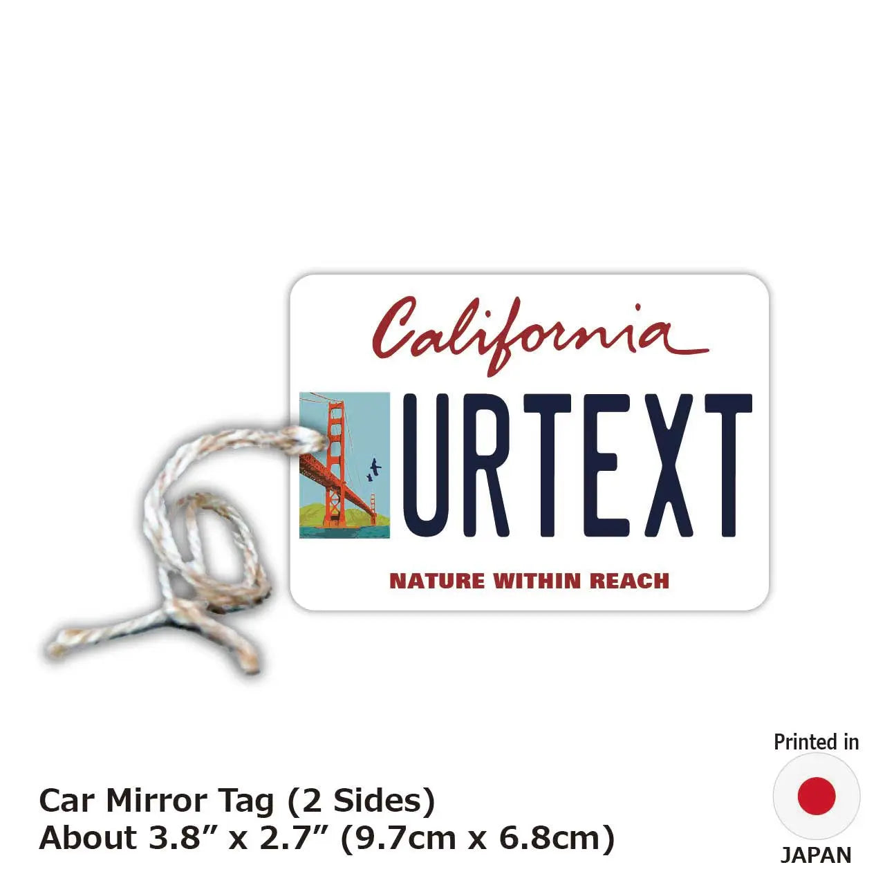 [Etichetta specchietto] California - San Francisco Ver. / Deodorante per auto originale a forma di targa americana