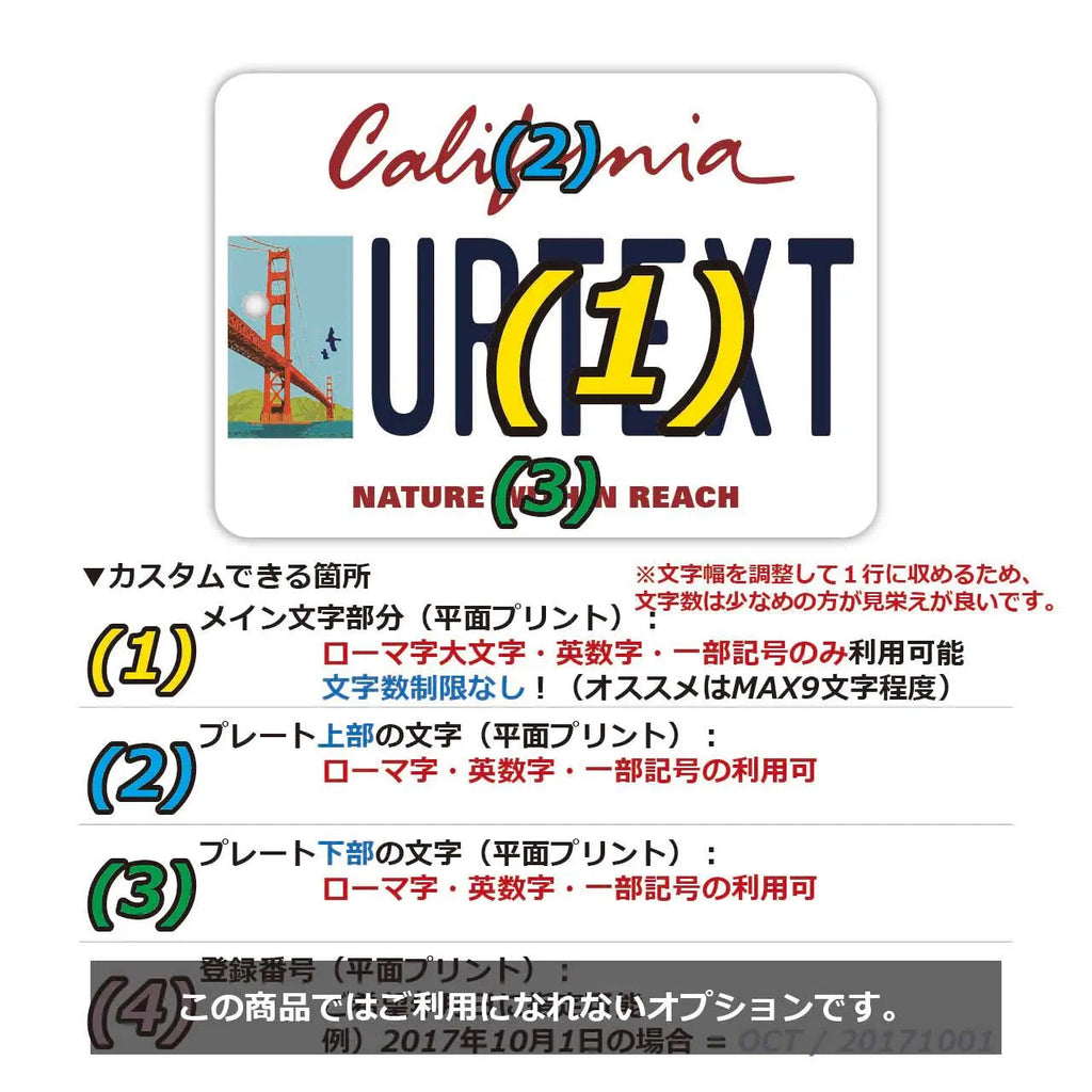 [Etichetta specchietto] California - San Francisco Ver. / Deodorante per auto originale a forma di targa americana