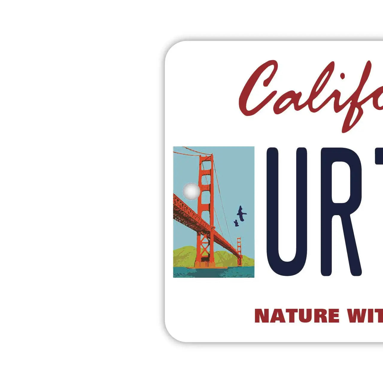 [Etichetta specchietto] California - San Francisco Ver. / Deodorante per auto originale a forma di targa americana